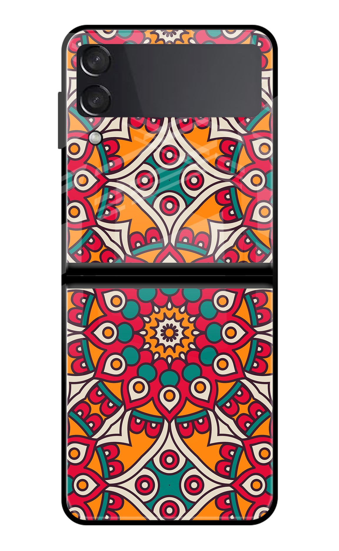 Mandala Art Samsung Galaxy Z Flip3 Glass Case