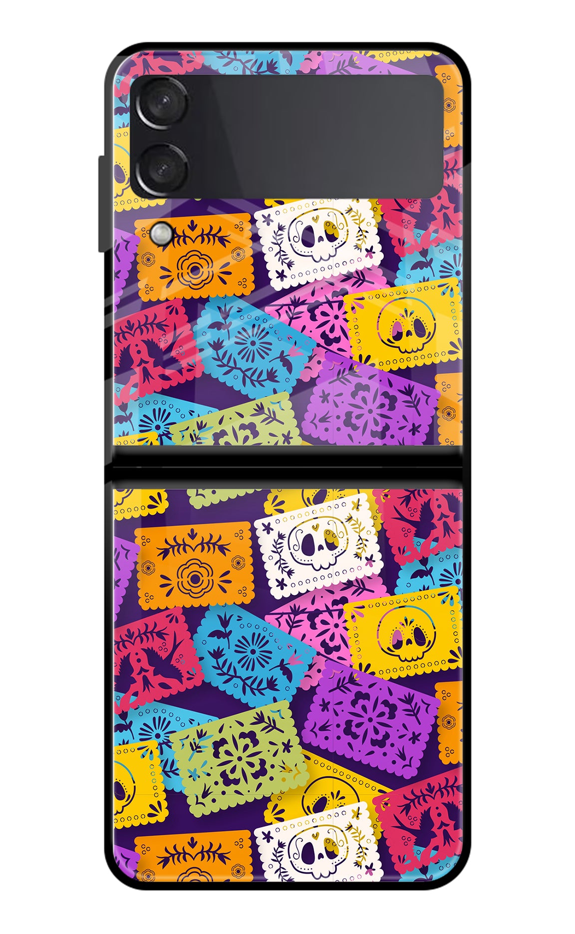 Mexican Pattern Samsung Galaxy Z Flip3 Glass Case