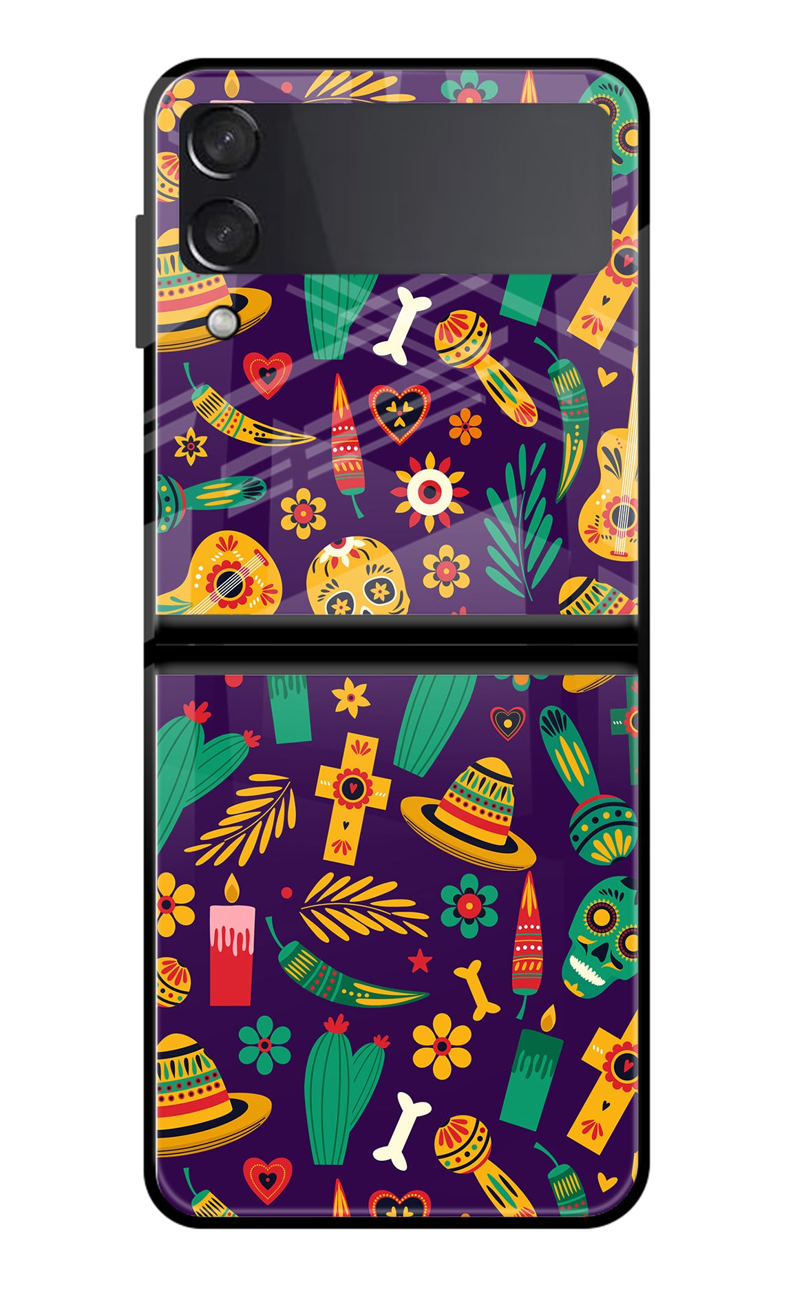 Mexican Artwork Samsung Galaxy Z Flip3 Glass Case