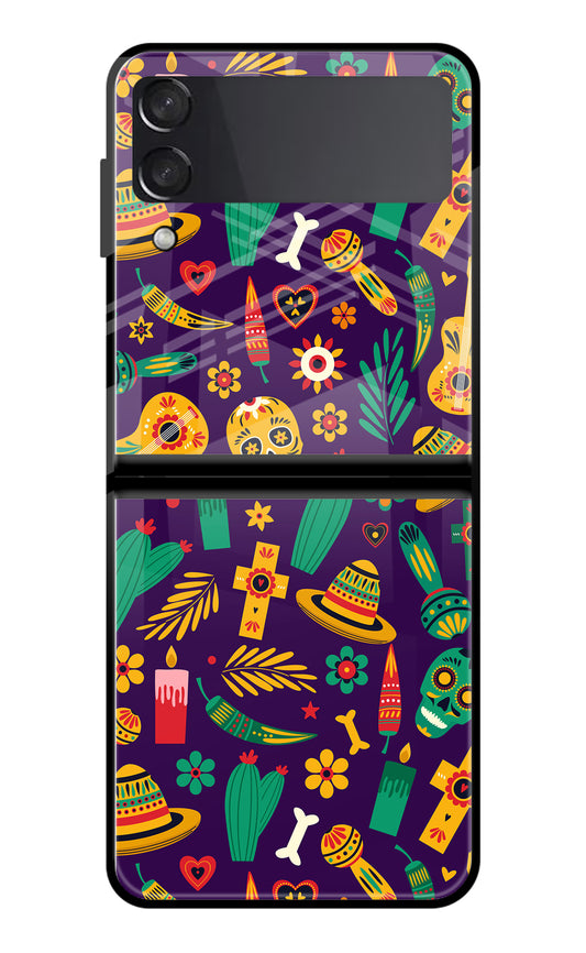 Mexican Artwork Samsung Galaxy Z Flip3 Glass Case