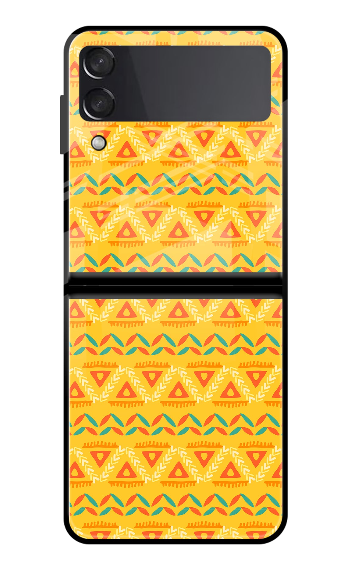 Tribal Pattern Samsung Galaxy Z Flip3 Glass Case