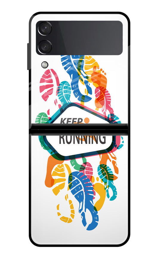 Keep Running Samsung Galaxy Z Flip3 Glass Case