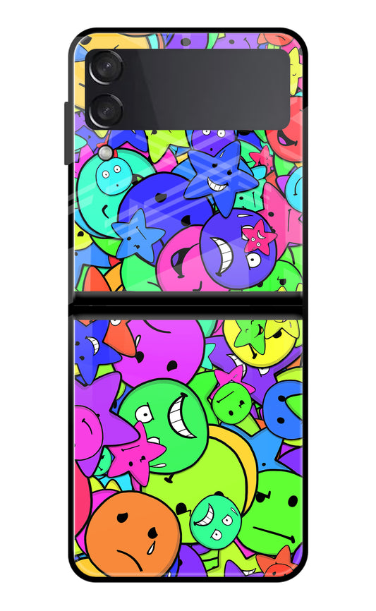 Fun Doodle Samsung Galaxy Z Flip3 Glass Case