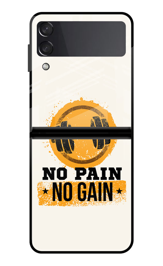 No Pain No Gain Samsung Galaxy Z Flip3 Glass Case