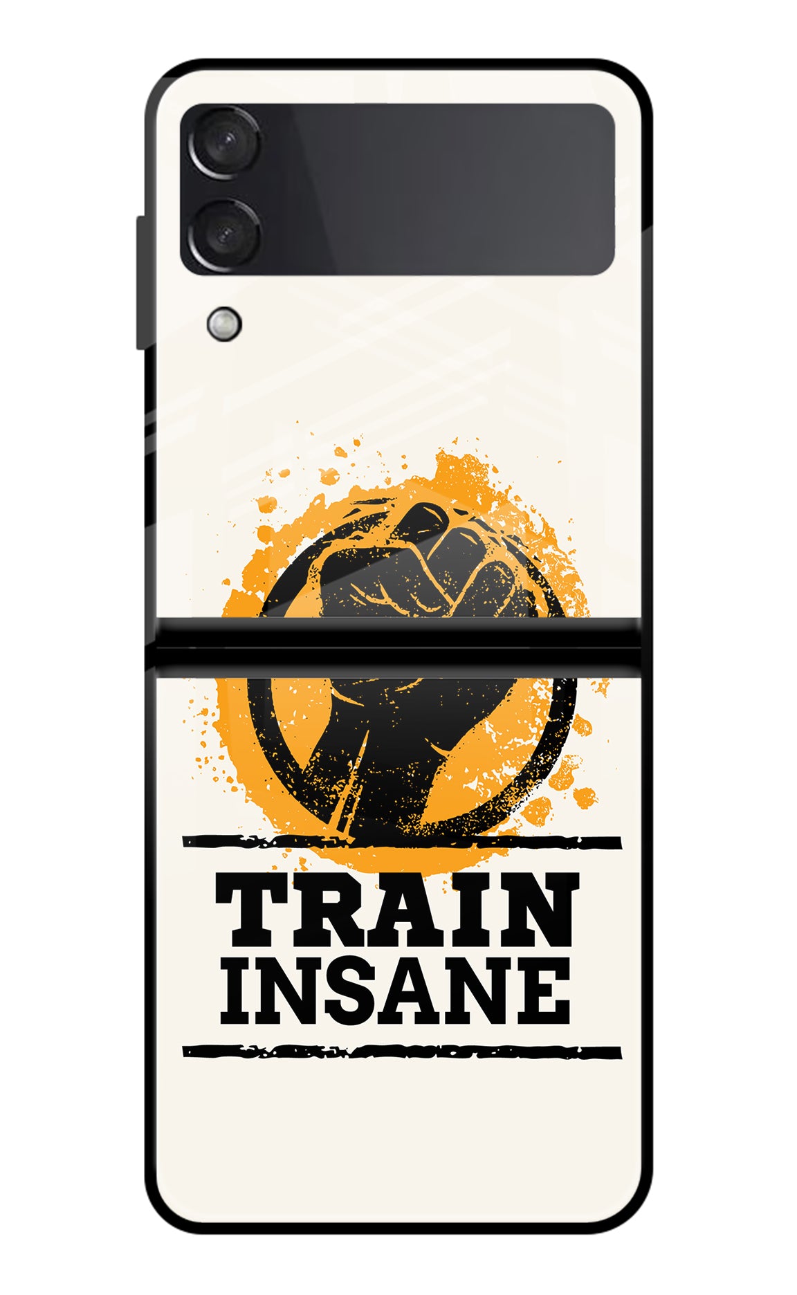 Train Insane Samsung Galaxy Z Flip3 Glass Case