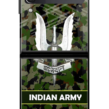 Balidan Indian Logo Samsung Galaxy Z Flip3 Glass Case