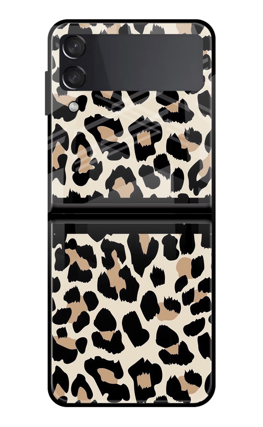 Leopard Print Self Love Samsung Galaxy Z Flip3 Back Cover, Glass case