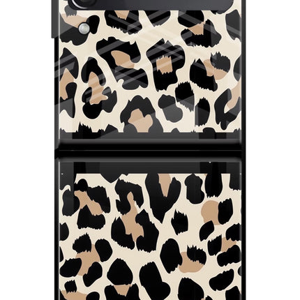 Leopard Print Self Love Samsung Galaxy Z Flip3 Glass Case