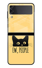 Ew People Catitude Samsung Galaxy Z Flip3 Glass Case