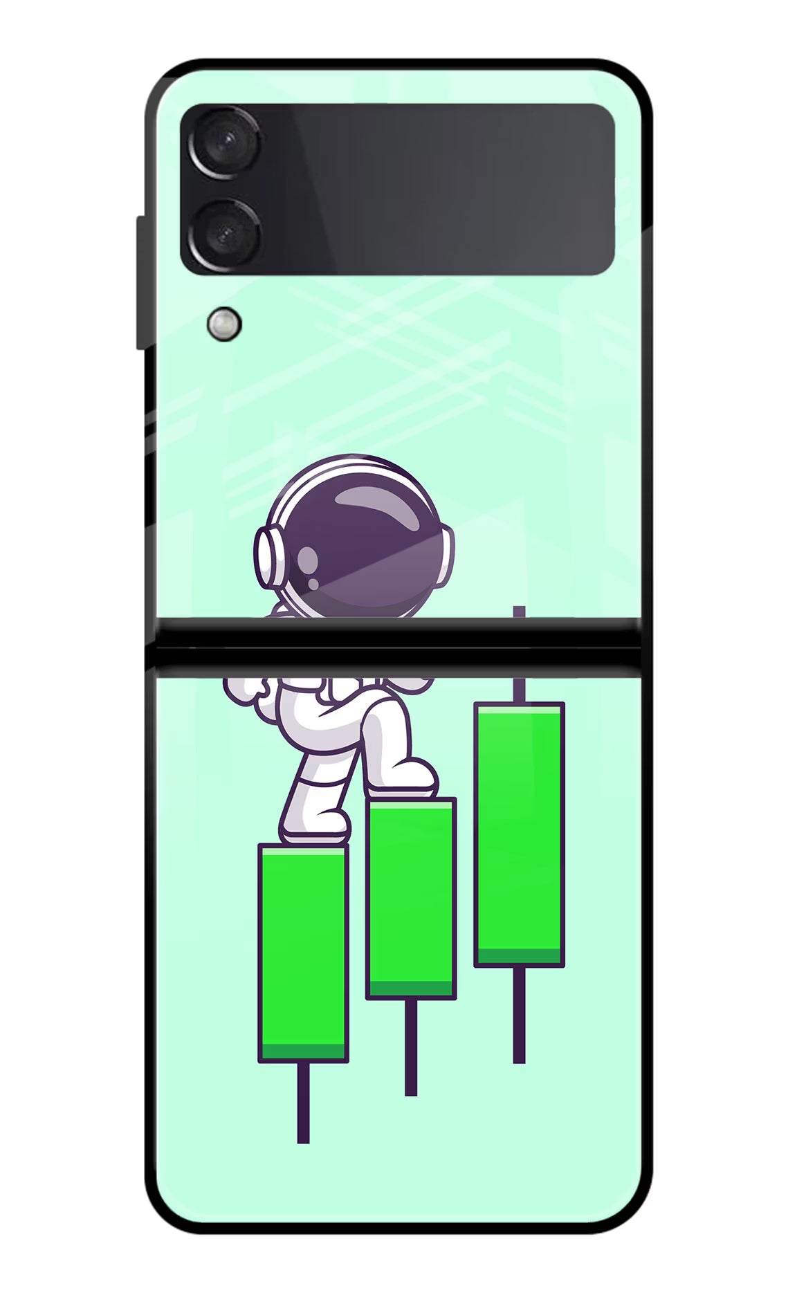 Astronaut Trader Samsung Galaxy Z Flip3 Glass Case