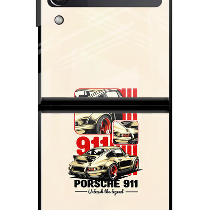 Classic Porsche 911 Samsung Galaxy Z Flip3 Glass Case