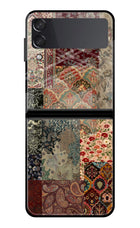 Desi Print Samsung Galaxy Z Flip3 Glass Case
