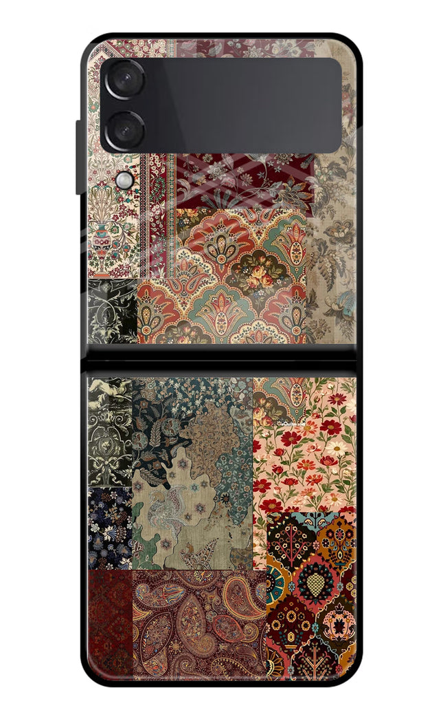 Desi Print Samsung Galaxy Z Flip3 Glass Case