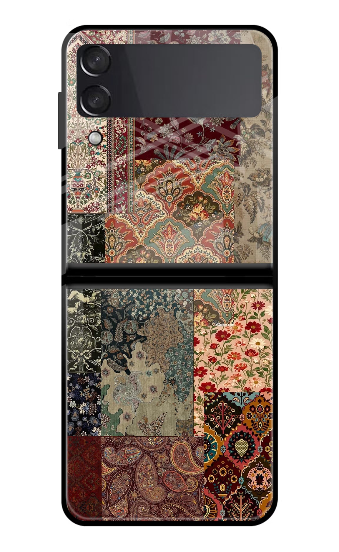 Desi Print Samsung Galaxy Z Flip3 Glass Case Back Cover by Casekaro
