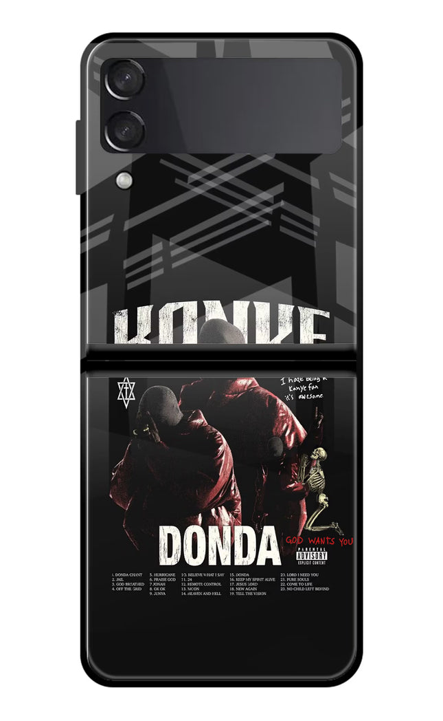 Donda Kanye West Samsung Galaxy Z Flip3 Glass Case