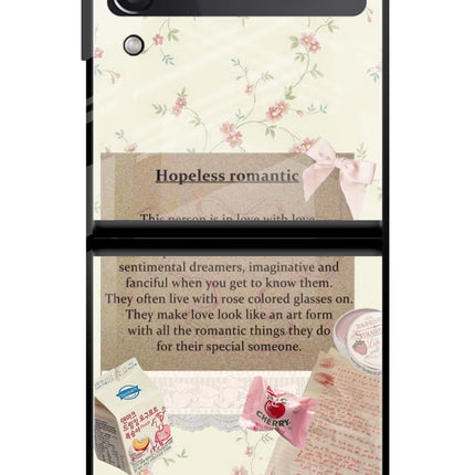 Hopeless Romantic Samsung Galaxy Z Flip3 Glass Case