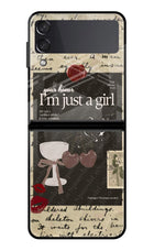 I am just a girl Samsung Galaxy Z Flip3 Glass Case