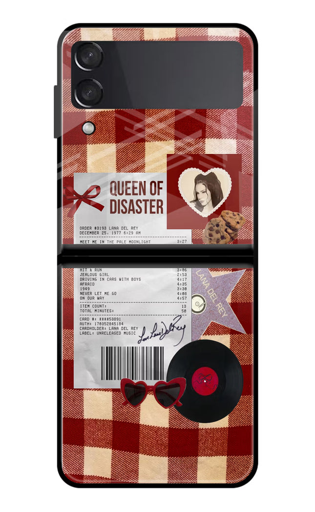 Queen of Disaster Samsung Galaxy Z Flip3 Glass Case