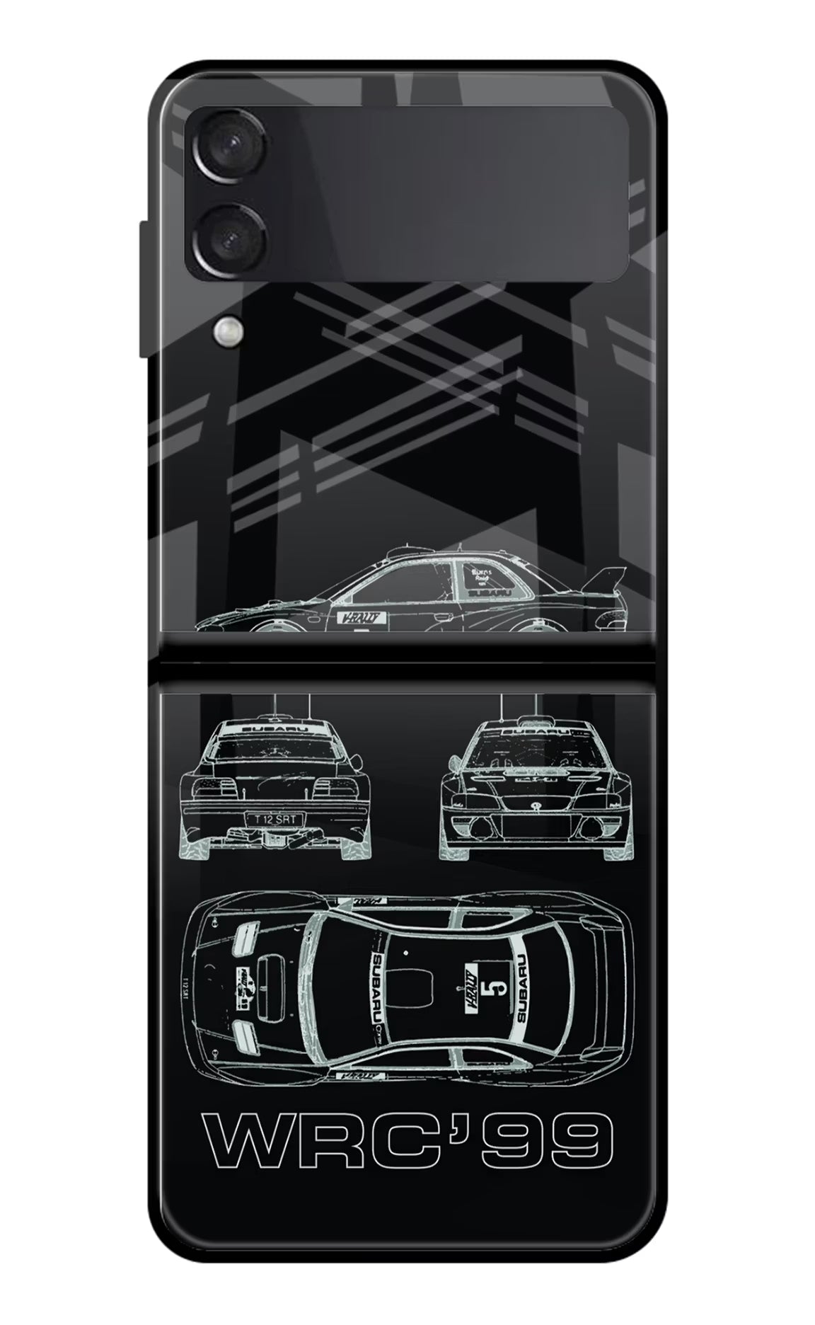 WRC'99 Samsung Galaxy Z Flip3 Glass Case Back Cover by Casekaro