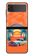 Palm Drive 80s Samsung Galaxy Z Flip3 Glass Case