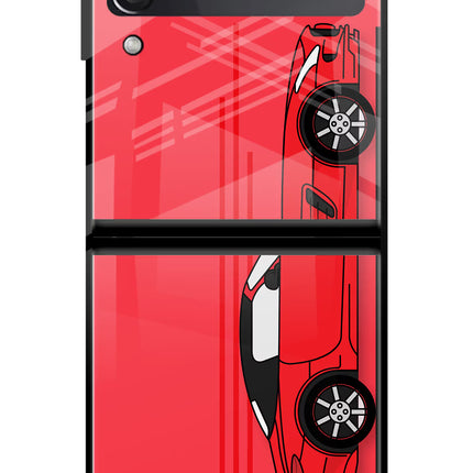 Red Velocity Samsung Galaxy Z Flip3 Glass Case