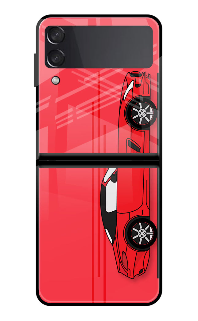 Red Velocity Samsung Galaxy Z Flip3 Glass Case