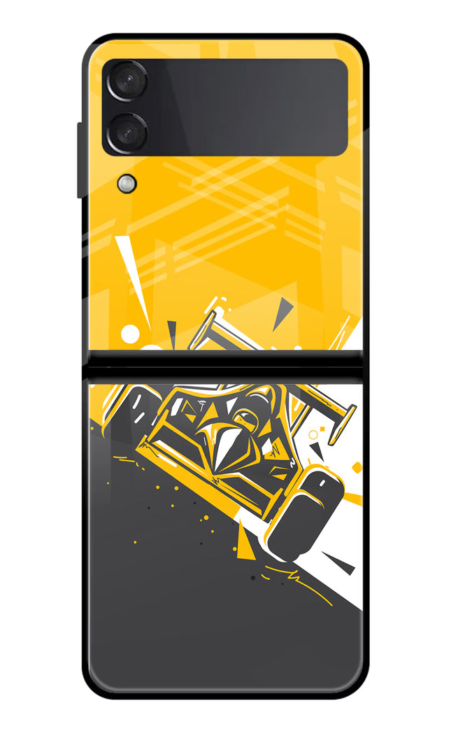 Track King Samsung Galaxy Z Flip3 Glass Case