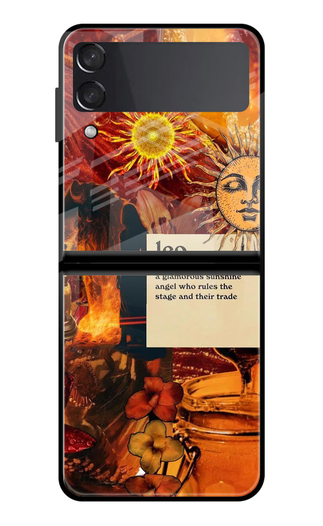 Leo Zodiac Samsung Galaxy Z Flip3 Glass Case