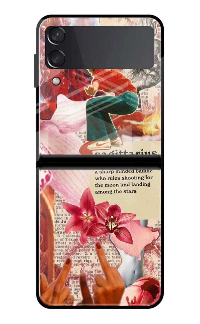Sagittarius Zodiac Samsung Galaxy Z Flip3 Glass Case
