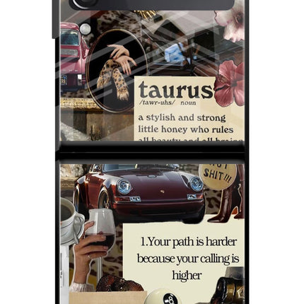 Taurus Zodiac Samsung Galaxy Z Flip3 Glass Case
