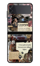 Taurus Zodiac Samsung Galaxy Z Flip3 Glass Case