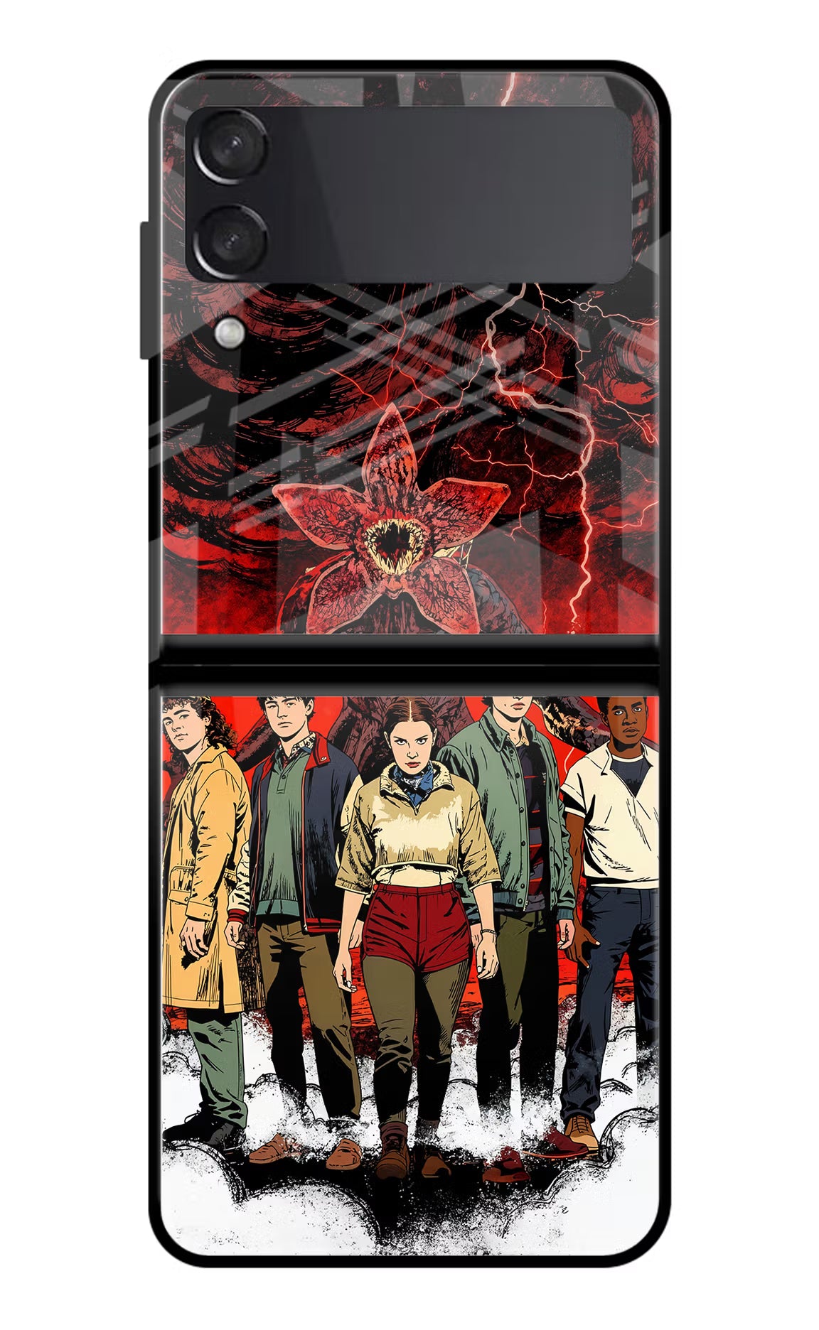 Ordinary Things Characters Samsung Galaxy Z Flip3 Glass Case Back Cover by Casekaro