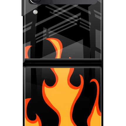 Fired Up – Black Samsung Galaxy Z Flip3 Glass Case