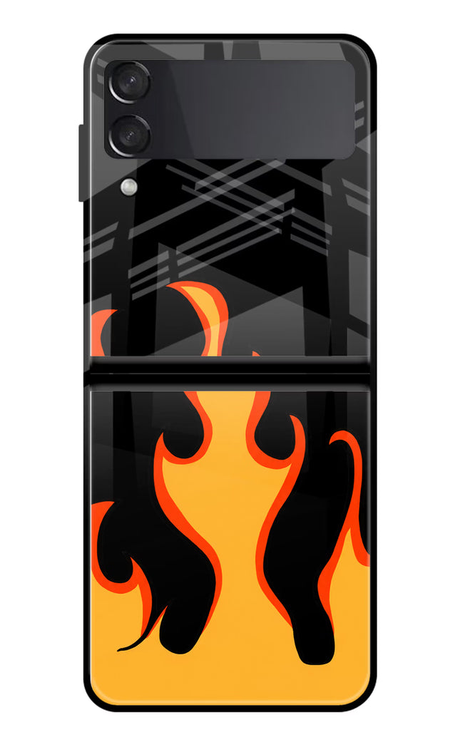 Fired Up – Black Samsung Galaxy Z Flip3 Glass Case