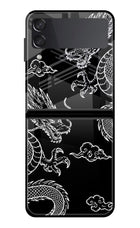 Twin Dragons Samsung Galaxy Z Flip3 Glass Case