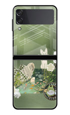 Aesthetic anime Samsung Galaxy Z Flip3 Glass Case