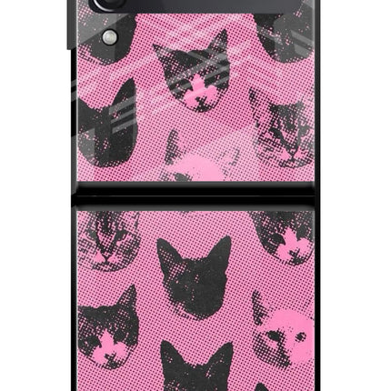 Pink Cats Samsung Galaxy Z Flip3 Glass Case