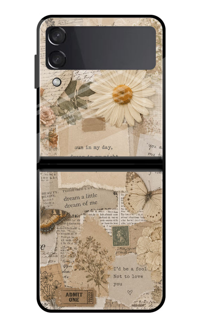 Vintage case Samsung Galaxy Z Flip3 Glass Case