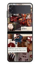 Zodiac Aries Samsung Galaxy Z Flip3 Glass Case