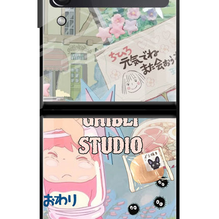 Studio Ghibli Samsung Galaxy Z Flip3 Glass Case
