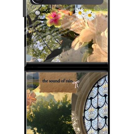 Rain Samsung Galaxy Z Flip3 Glass Case
