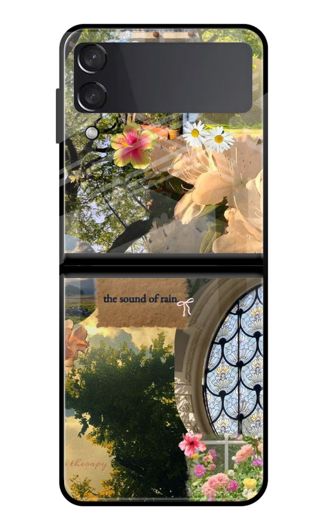 Rain Samsung Galaxy Z Flip3 Glass Case