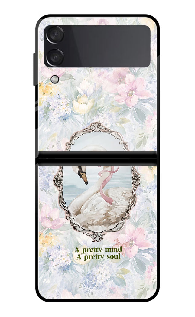 Pretty Mind Pretty Soul Samsung Galaxy Z Flip3 Glass Case