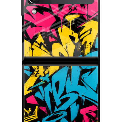 Graffiti Vibe Samsung Galaxy Z Flip3 Glass Case