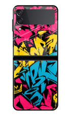 Graffiti Vibe Samsung Galaxy Z Flip3 Glass Case