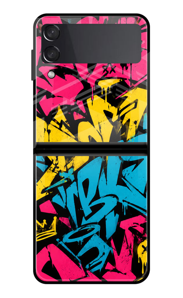 Graffiti Vibe Samsung Galaxy Z Flip3 Glass Case