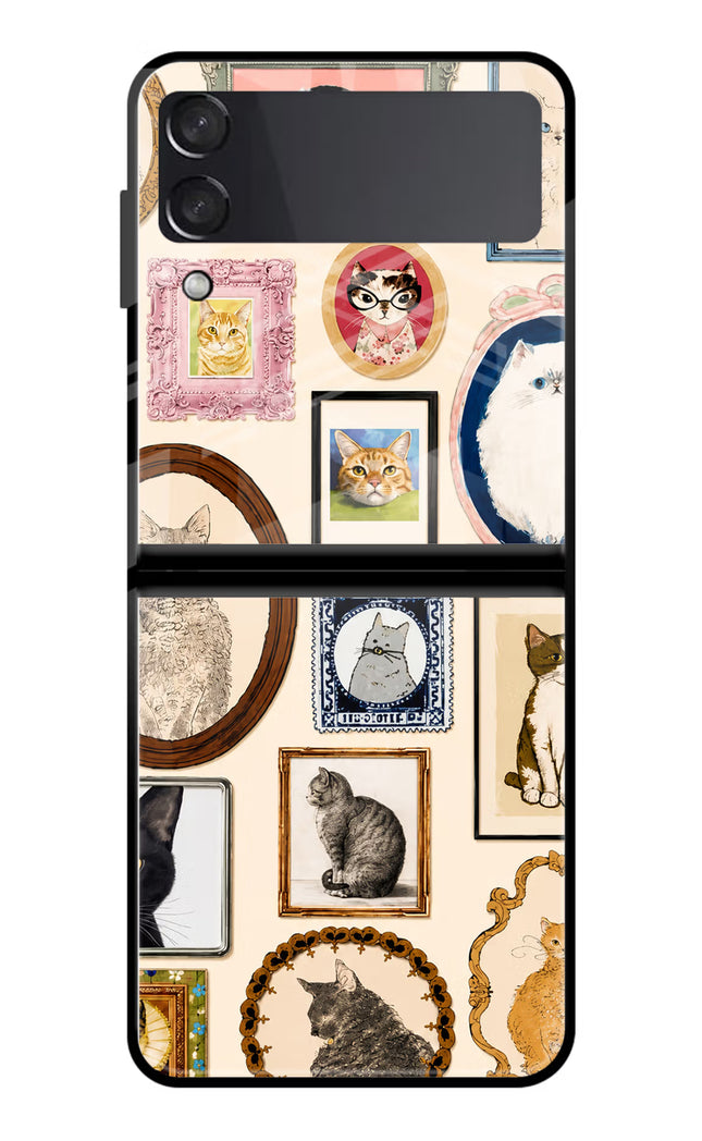 Mirror Cats Samsung Galaxy Z Flip3 Glass Case