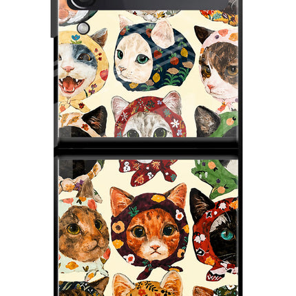 Cool Cat Samsung Galaxy Z Flip3 Glass Case