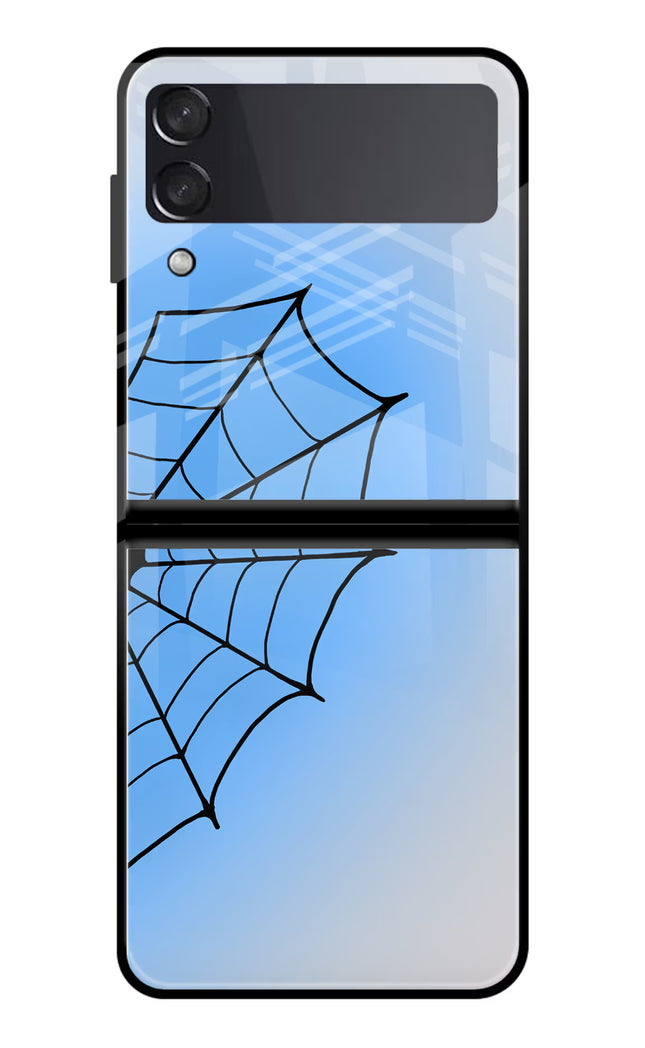 Blue Web Samsung Galaxy Z Flip3 Glass Case