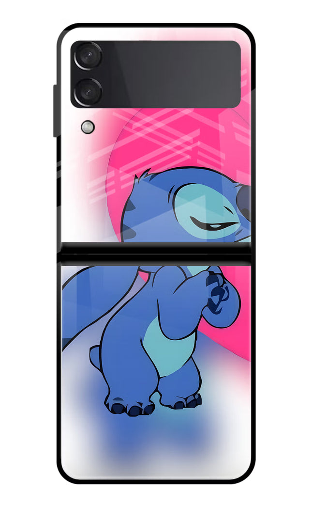 Stitch Hug Samsung Galaxy Z Flip3 Glass Case